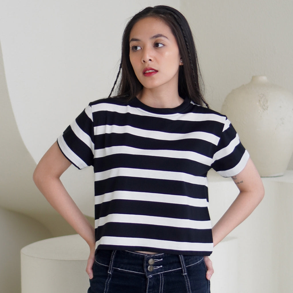 Matsuda Kaos Wanita Crop top katun Hollis