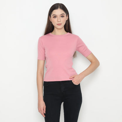 Matsuda Kaos Rib Polos Wanita Cotton T Shirt Elliot