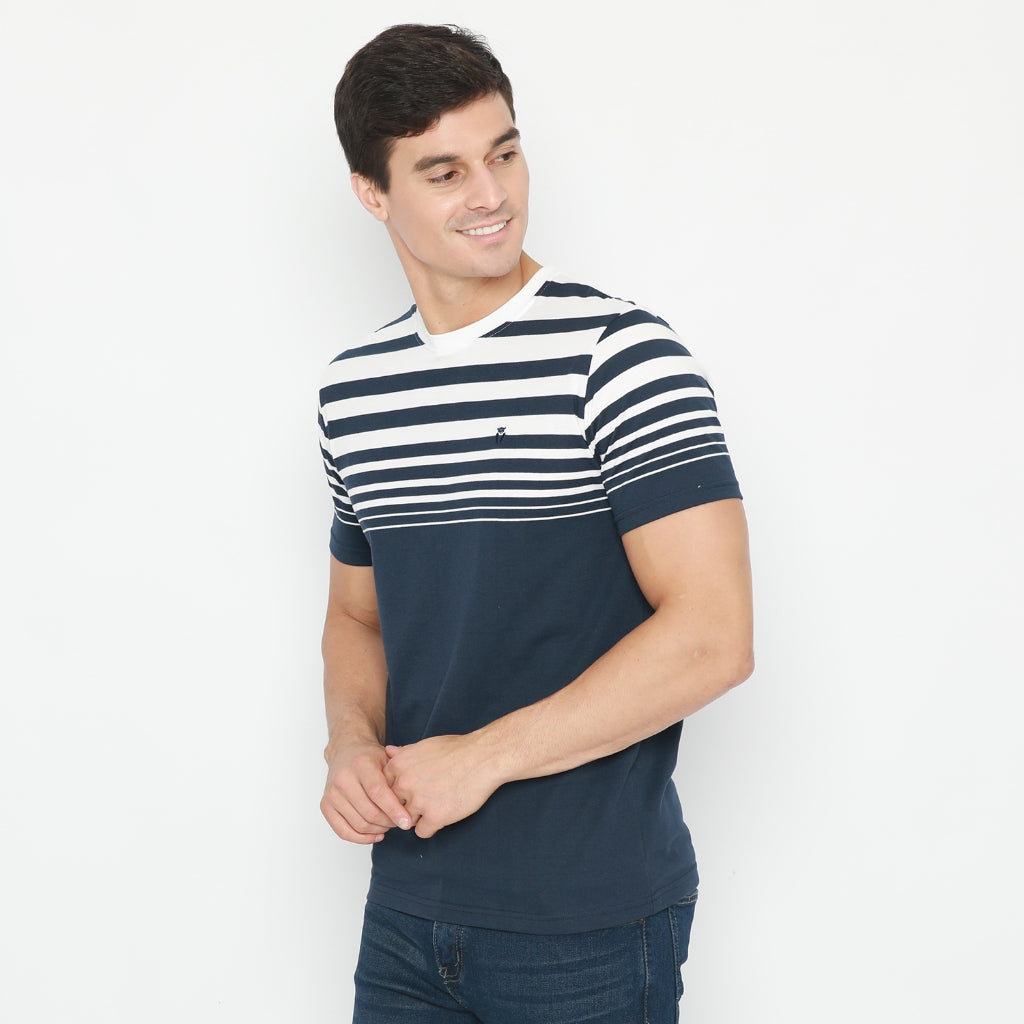 MATSUDA  T Shirt Pria Kaos Stripe Hakui