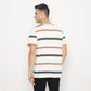 MATSUDA T Shirt Pria Kaos Stripe Motosu Offwhite