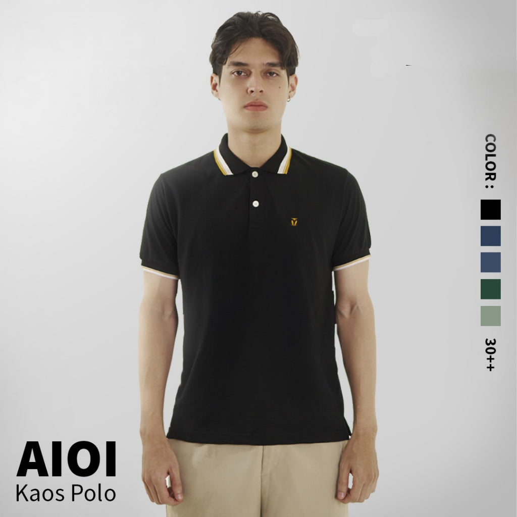 MATSUDA Kaos Polo Shirt Pria Katun Kerah Aioi