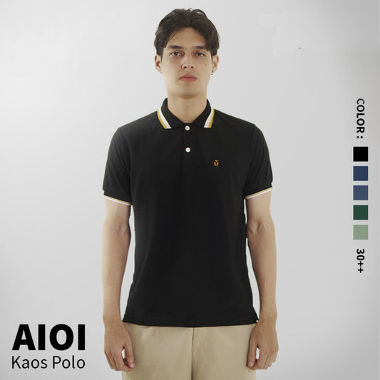 MATSUDA Kaos Polo Shirt Pria Katun Kerah Aioi