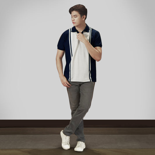 MATSUDA Kaos Polo Shirt Pria Kerah Sanuki Navy
