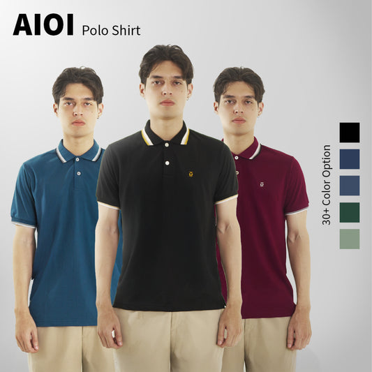MATSUDA Kaos Polo Shirt Pria Katun Kerah Aioi