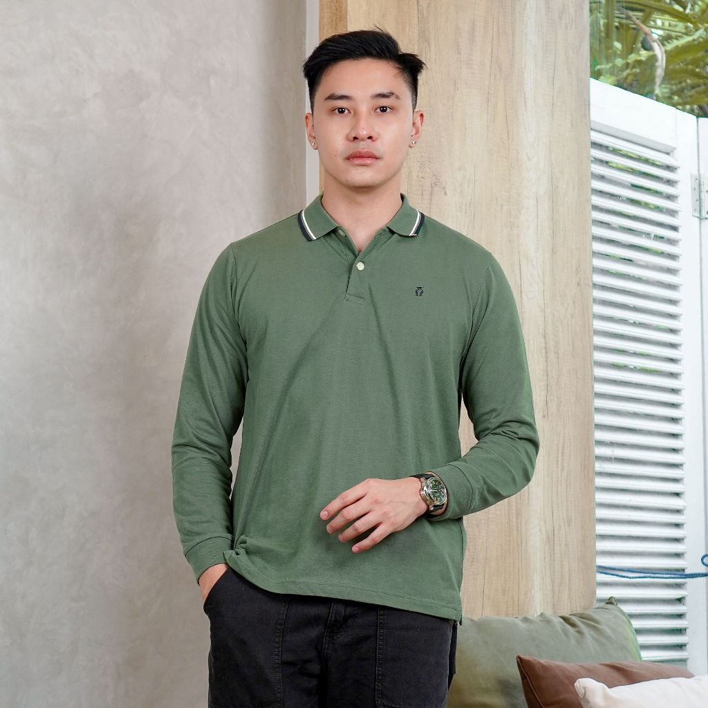 Matsuda Kaos Polo Shirt Lengan Panjang Pria Kerah Kasuga