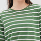 MATSUDA Kaos Wanita T Shirt Stripe Katun Posie