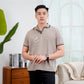 MATSUDA Kaos Polo Pria Waffel Kerah Otsuki
