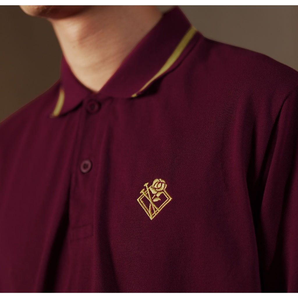 JUJUTSU KAISEN | MATSUDA Polo Shirt Pria Kugisaki Burgundy