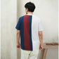 Matsuda T Shirt Pria Kaos Stripe Usuki Blue Teal