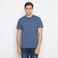 Matsuda T Shirt Pria Kaos Stripe Nantan Oblong Baju Blue Teal - L Blue