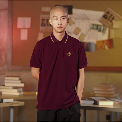 JUJUTSU KAISEN | MATSUDA Polo Shirt Pria Kugisaki Burgundy