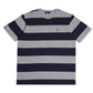 Matsuda T Shirt Pria Kaos Stripe Nanao Blue Teall Off white