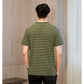 Matsuda T Shirt Pria Kaos Stripe Nantan Oblong Baju Olive White