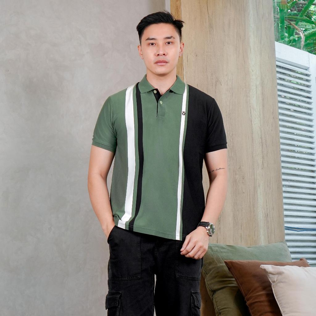 MATSUDA Kaos Polo Shirt Pria Kerah Tsugaru Hgreen