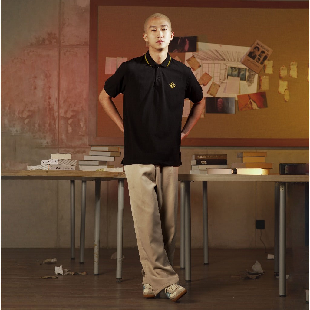 JUJUTSU KAISEN | MATSUDA Polo Shirt Pria Itadori Black