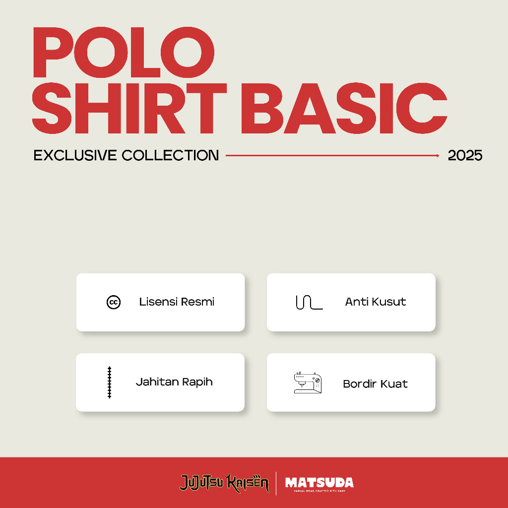 JUJUTSU KAISEN | MATSUDA Polo Shirt Pria Fushiguro Navy