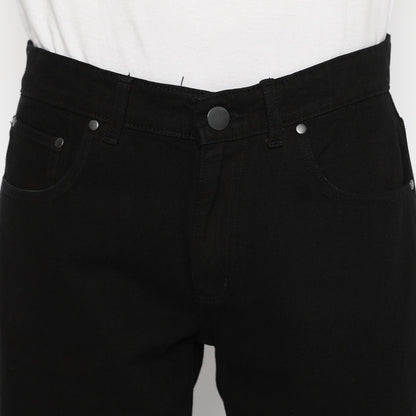 MATSUDA Celana Pendek Pria Jeans Denim Stretch Kimura Black