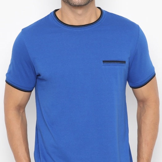 MATSUDA Kaos Pria T shirt Edogawa Seri Warna Biru