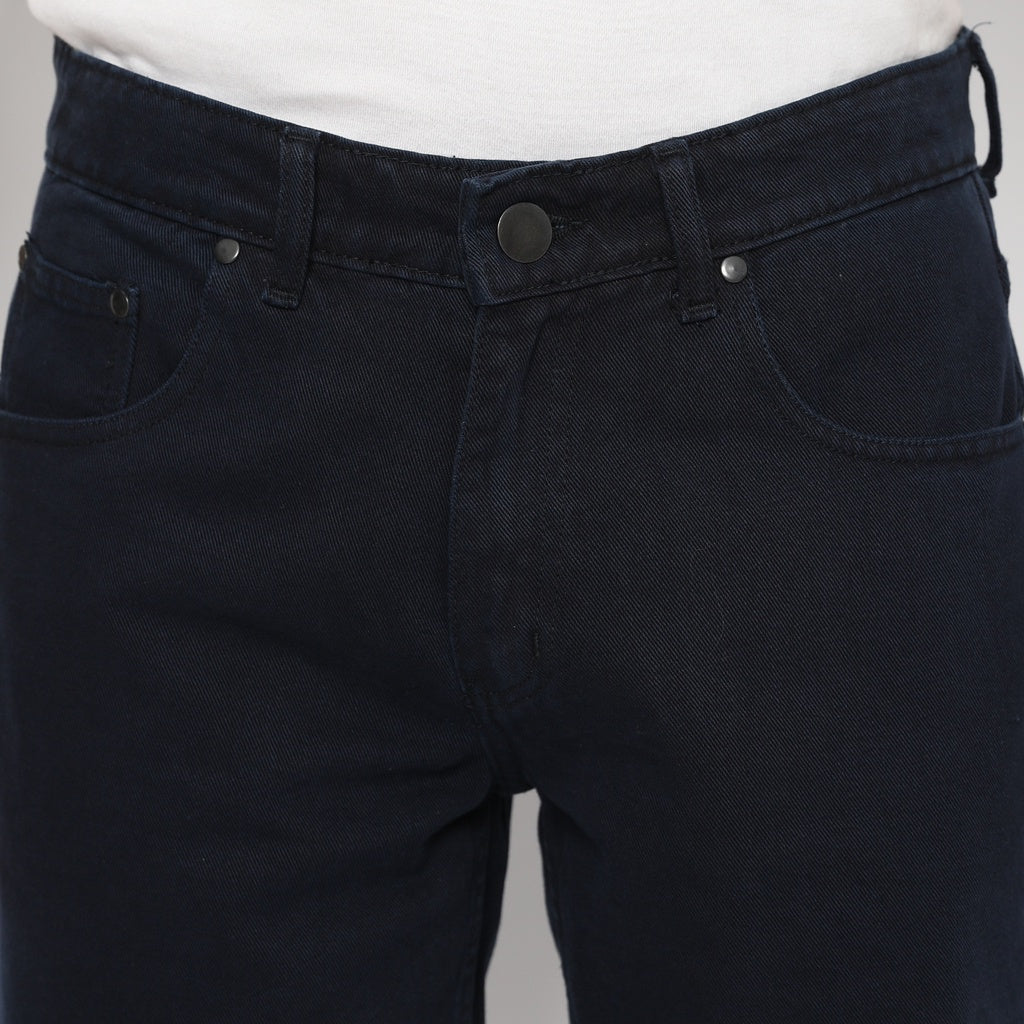 MATSUDA Celana Pendek Pria Jeans Denim Stretch Kimura Navy
