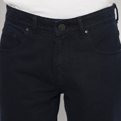 MATSUDA Celana Pendek Pria Jeans Denim Stretch Kimura Navy