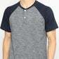 MATSUDA Kaos Pria T Shirt Henley Texture Slub Kawagoe