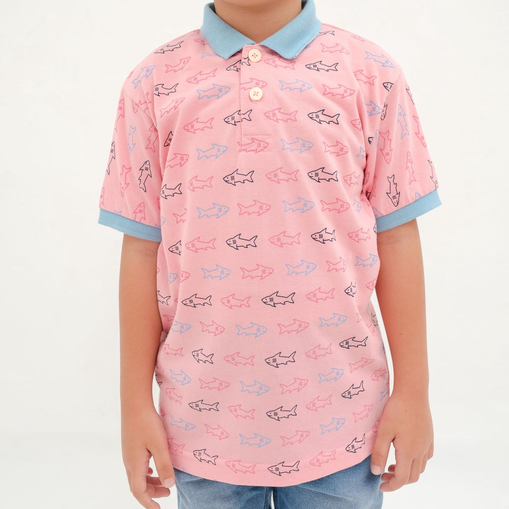 Matsuda baju kaos polo anak laki laki katun umur 2-12 Ted