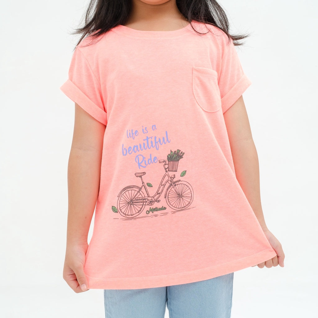 Matsuda baju kaos anak perempuan katun umur 4-16 Missy