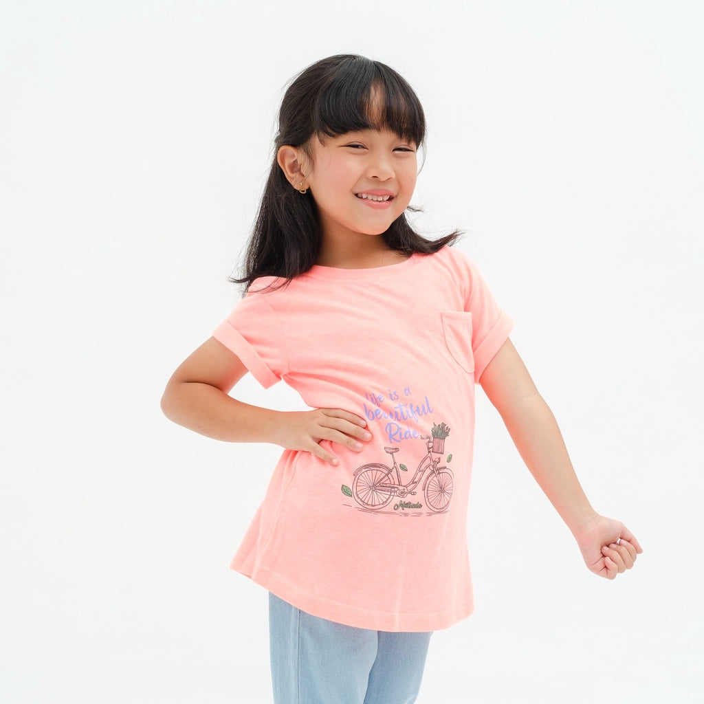 Matsuda baju kaos anak perempuan katun umur 4-16 Missy