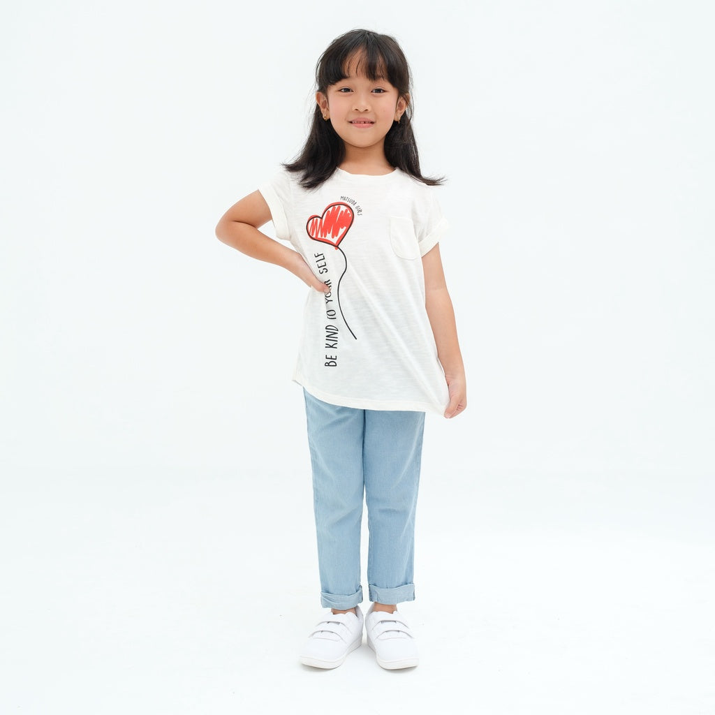 Matsuda baju kaos anak perempuan katun umur 4-16 Winnie