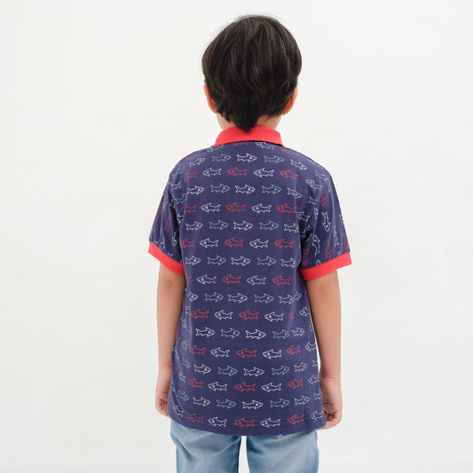Matsuda baju kaos polo anak laki laki katun umur 2-12 Ted