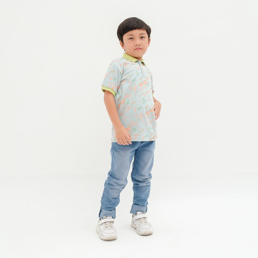 Matsuda baju kaos polo anak laki laki katun umur 2-12 Buddy