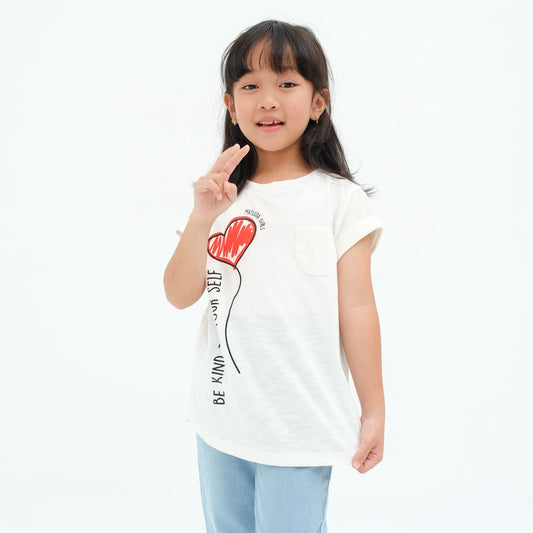 Matsuda baju kaos anak perempuan katun umur 4-16 Winnie