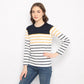 MATSUDA Kaos Wanita T Shirt Stripe Katun Cora