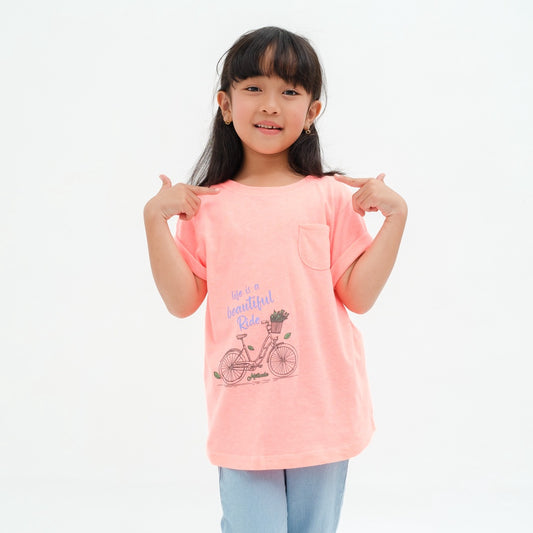 Matsuda baju kaos anak perempuan katun umur 4-16 Missy