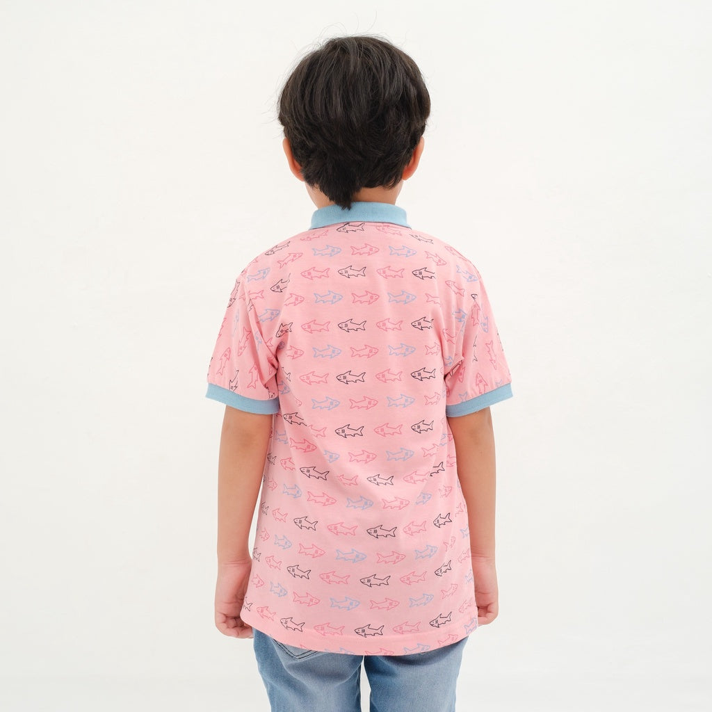 Matsuda baju kaos polo anak laki laki katun umur 2-12 Ted