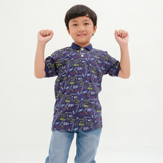 Matsuda baju kaos polo anak laki laki katun umur 2-12 Teddy