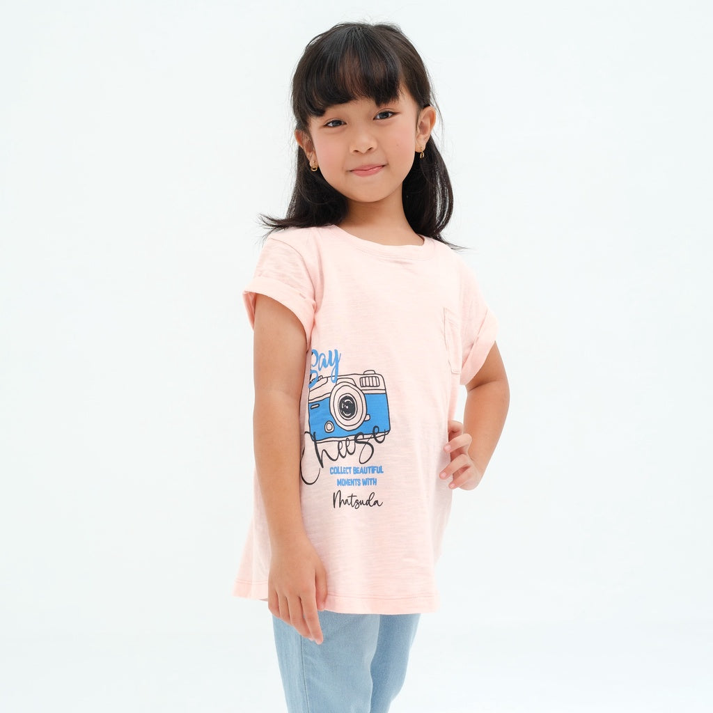 Matsuda baju kaos anak perempuan katun umur 4-16 Audy