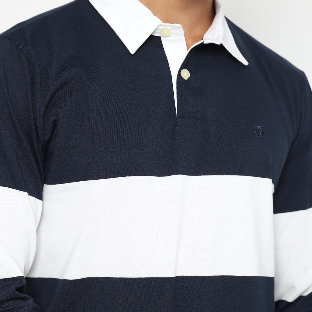 Matsuda Kaos Rugby Polo Shirt Pria Lengan Panjang Nago