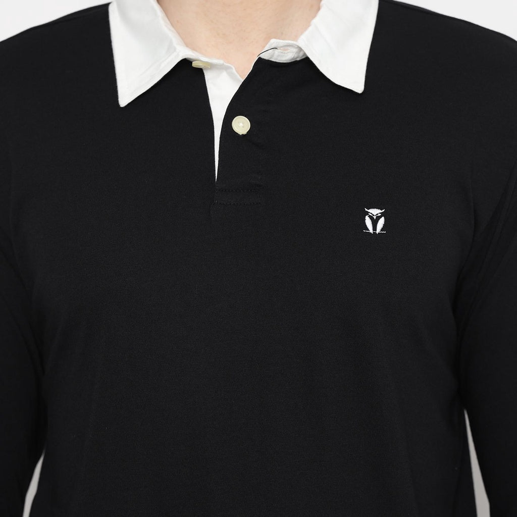 Matsuda Kaos Rugby Polo Shirt Pria Lengan Panjang Fujidera