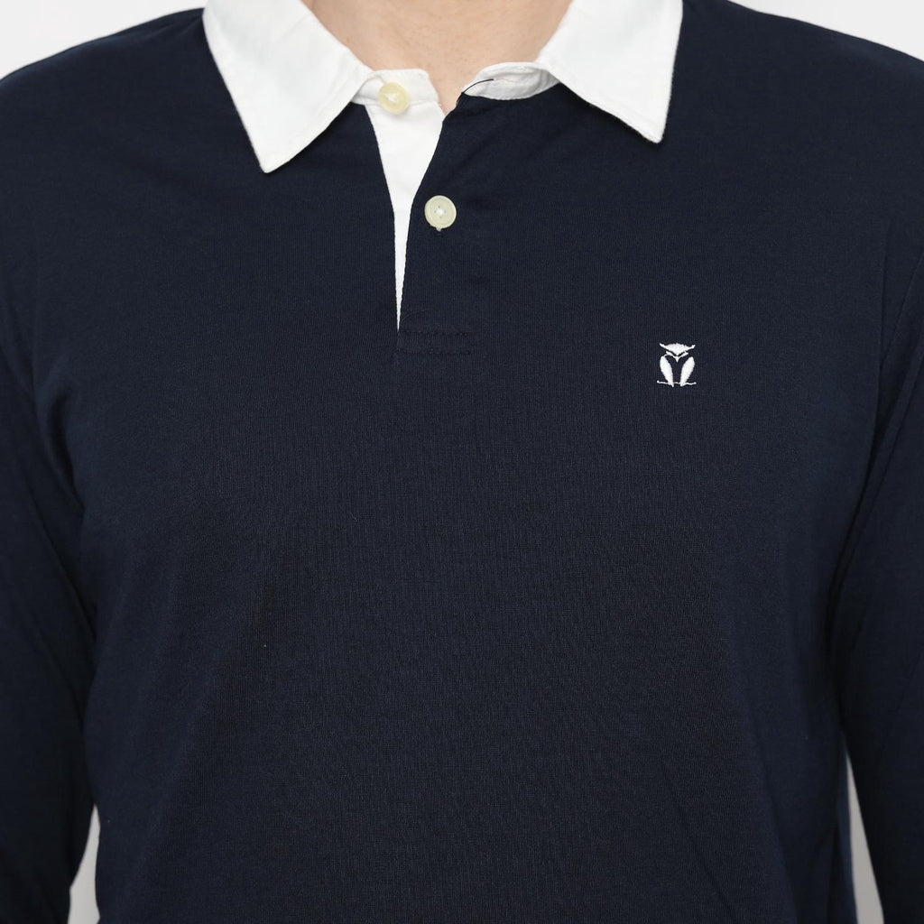 Matsuda Kaos Rugby Polo Shirt Pria Lengan Panjang Fujidera