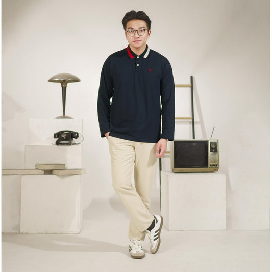 Matsuda Kaos Polo Shirt Lengan Panjang Pria Kerah Tanabe Navy