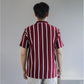 Matsuda Kemeja Pria Stripe Lengan pendek Yamaga Burgundy