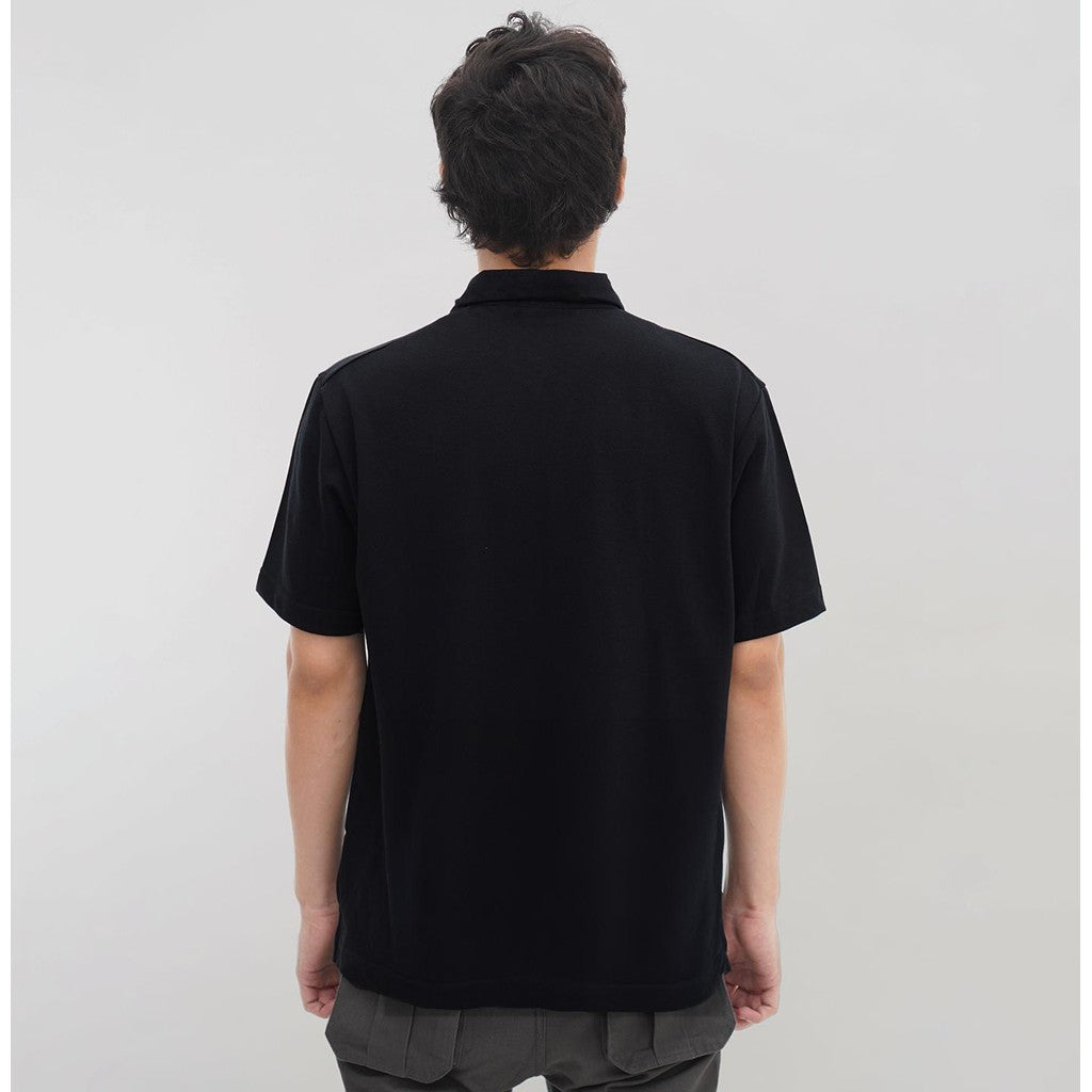 Matsuda Kemeja Pria Polos Lengan pendek Kasual Shiroi