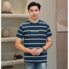 Matsuda T Shirt Pria Kaos Stripe Essence Baju Blue Teal