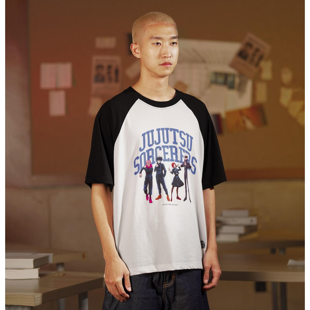 JUJUTSU KAISEN | MATSUDA KAISEN T-shirt Raglan Pria Ichinenzu Black-White