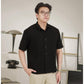 Matsuda Kemeja Outer Pria Lengan pendek Kasual Sayama Black