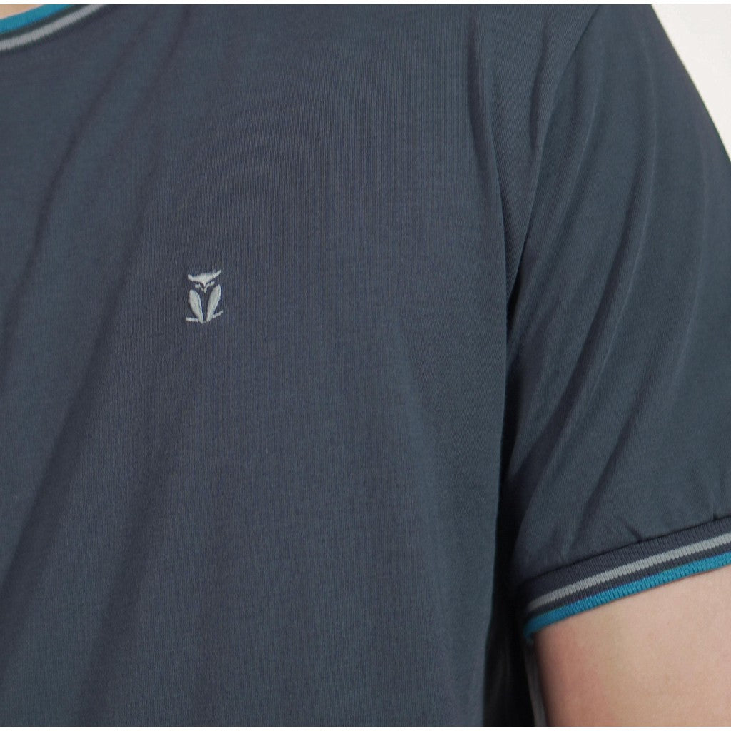 MATSUDA Kaos Pria T shirt Soja Katun Adem T-Shirt  Simple Indigo