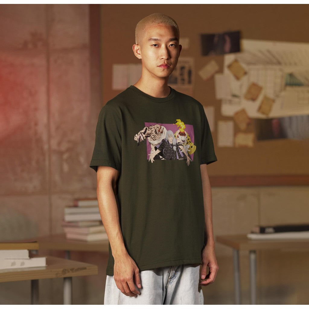 JUJUTSU KAISEN | MATSUDA T-shirt Pria Mahito Olive