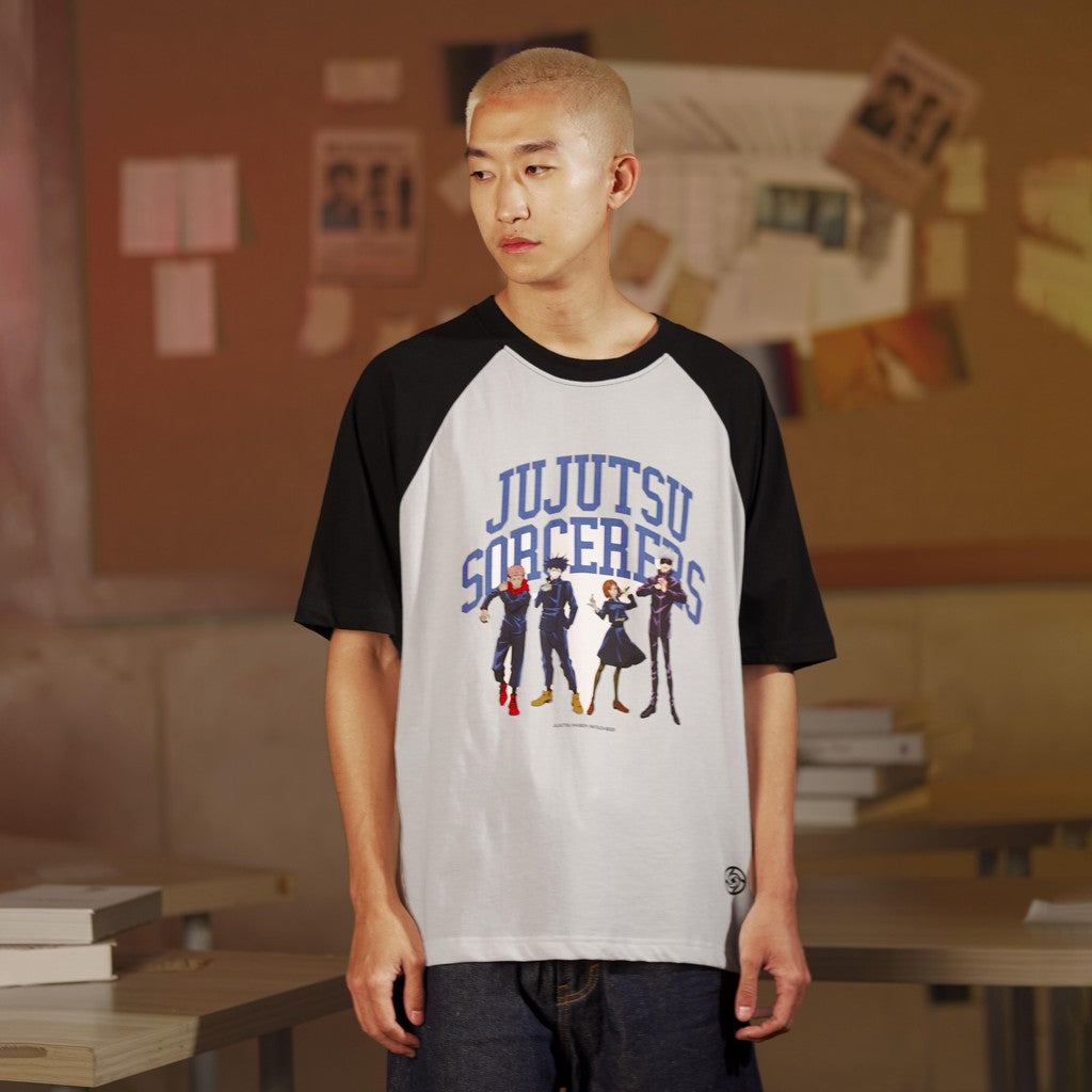 JUJUTSU KAISEN | MATSUDA KAISEN T-shirt Raglan Pria Ichinenzu Black-White