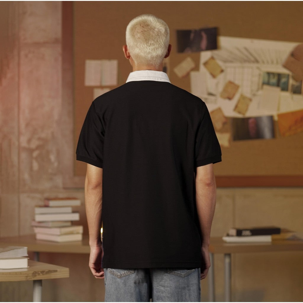 JUJUTSU KAISEN | MATSUDA Polo Shirt Stripe Pria Kossen Black-Blue